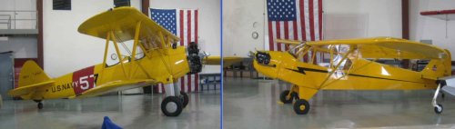 Vintage Stearman and Piper Cub Vintage Stearman and Piper Cub