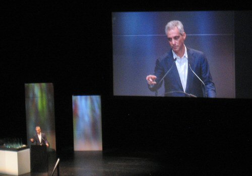 Mayor Rahm Emanuel at the Chicago Innovation Awards Mayor Rahm Emanuel at the Chicago Innovation Awards